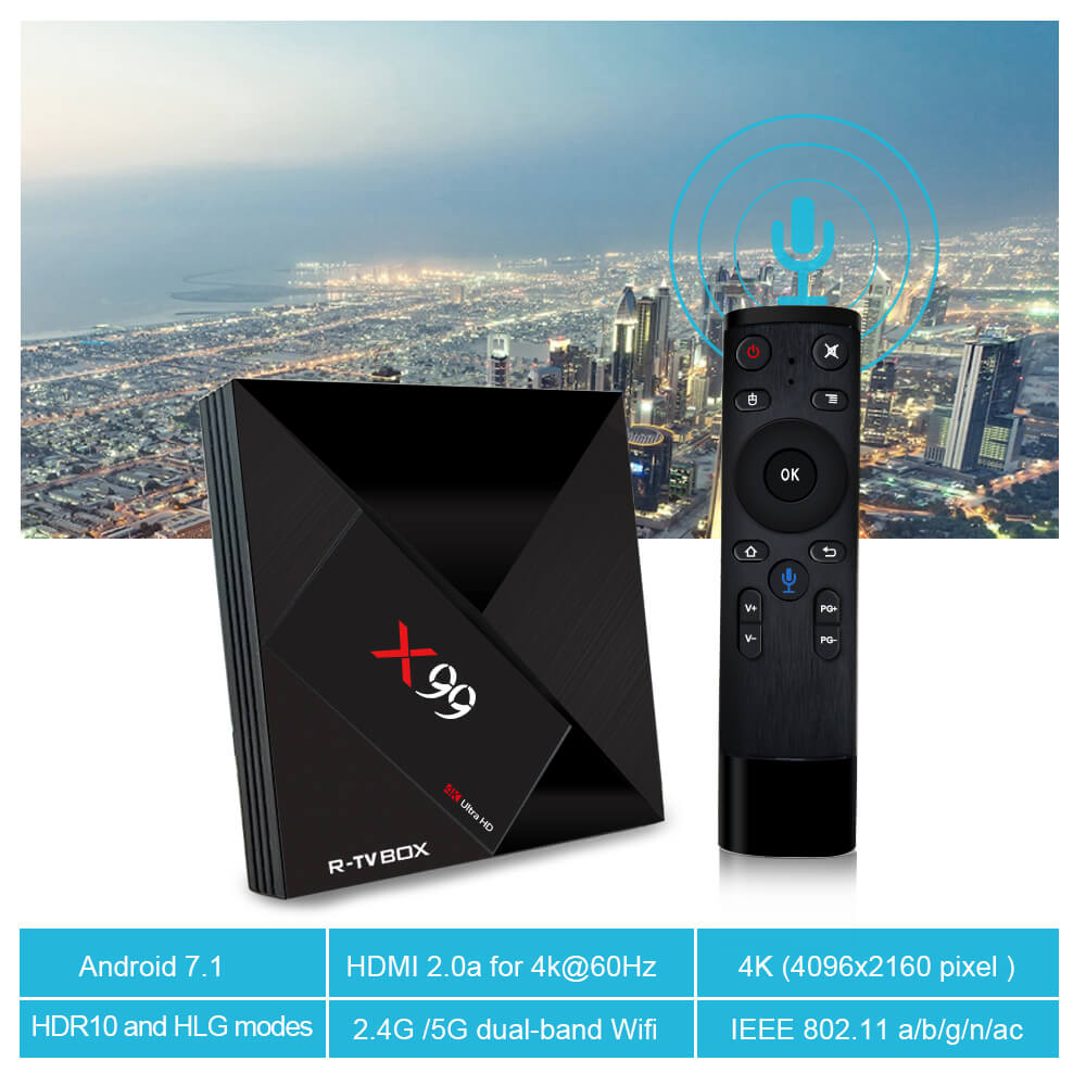 R-TV BOX X99-RK3399---4G LTE