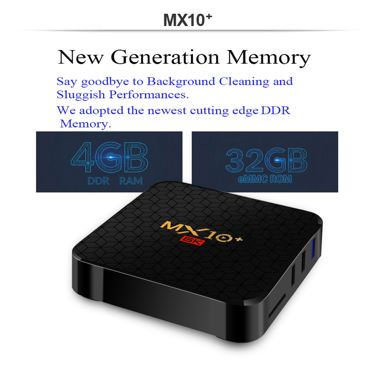 New arrival MX10  Dual wifi with BT 4.0 4gb ram 32gb rom TV BOX