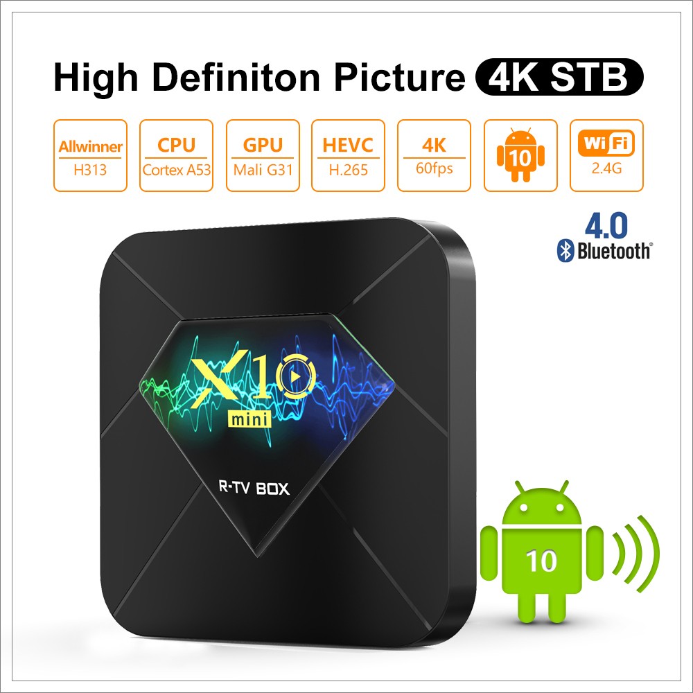 New Cheaper TV BOX Android 10.0os BT4.0 R-TV BOX x10 mini