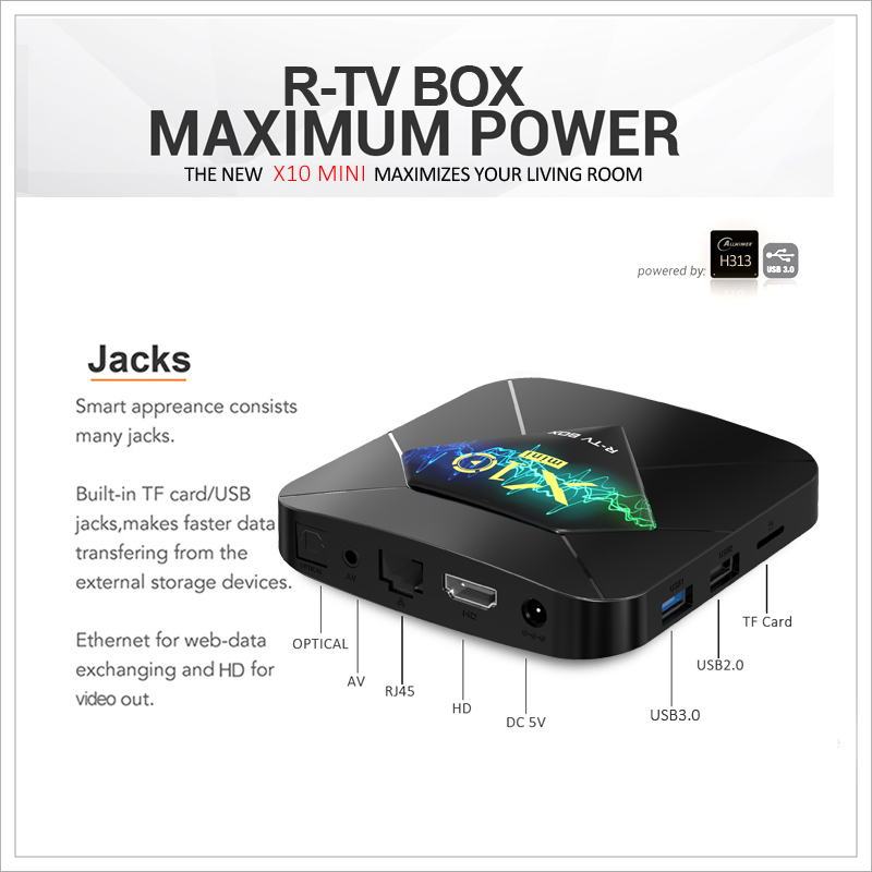 New Cheaper TV BOX Android 10.0os BT4.0 R-TV BOX x10 mini
