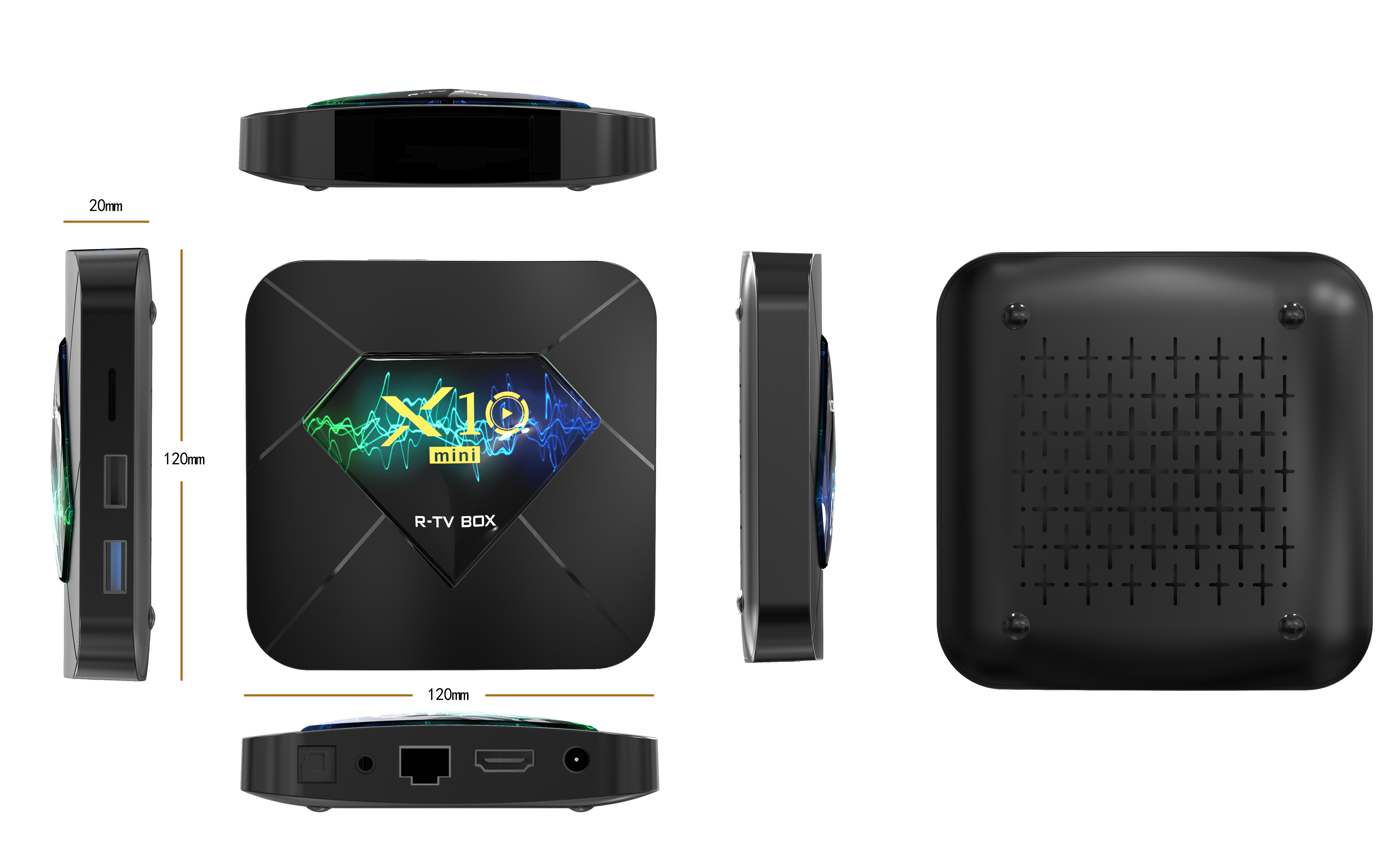 2020 Newest Android tv box R-TV BOX X10 mini 1gb 8gb 2gb 16gb Allwinner H313 Quad Core wifi Android 10 TV Box